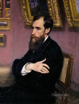  1883 Pintura al %C3%B3leo - Retrato de Pavel Tretyakov fundador de la Galería Tretyakov 1883 Ilya Repin